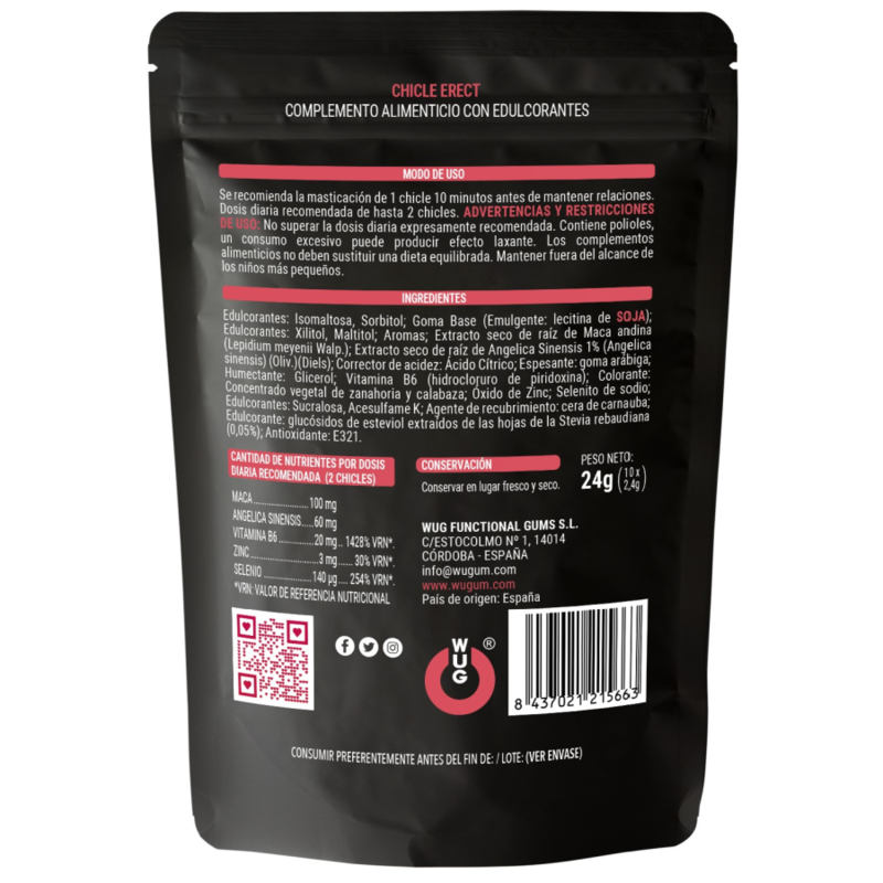 WUG SEX SENSE - POTENCIALIZADOR DE ERETA 10 UNIDADES