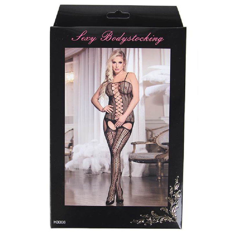 QUEEN LINGERIE - BODYSTOCKING WITH OPENING S/L