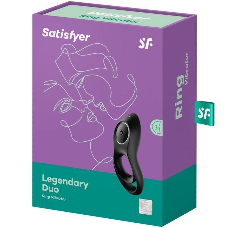 SATISFYER - ANEL VIBRADOR LEGENDÁRIO DUO PRETO