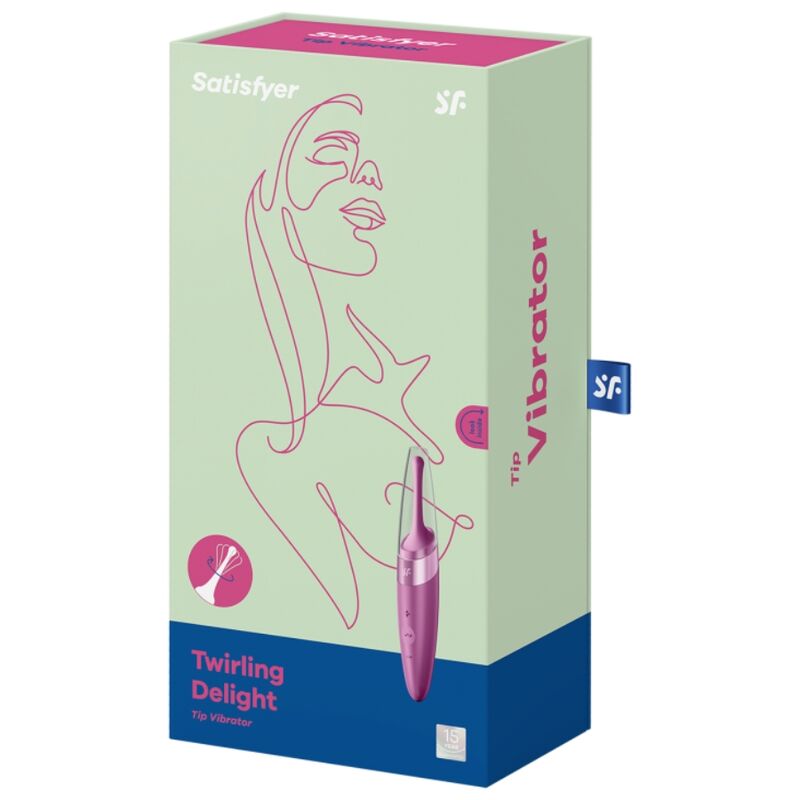 SATISFYER - VIBRADOR DE PONTA CLITÓRICA TWIRLING DELIGHT ROXO