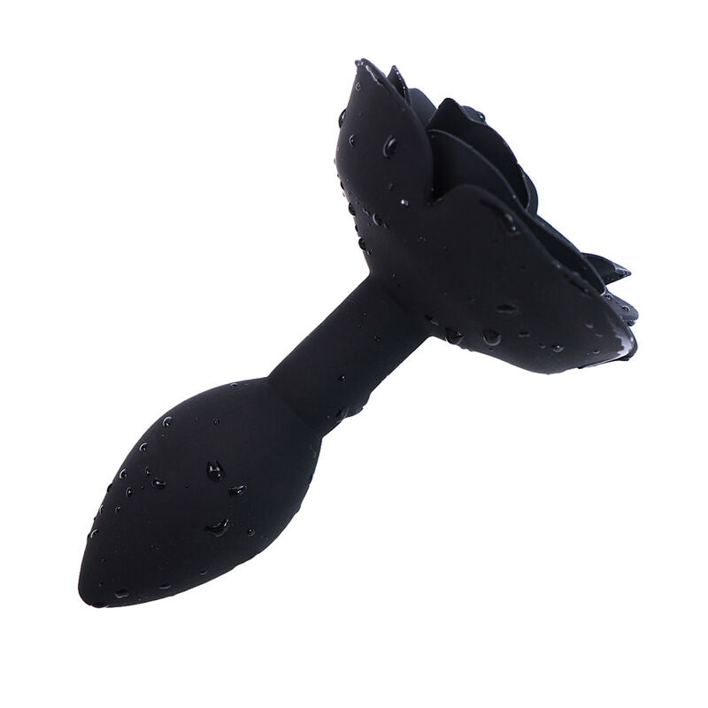 OHMAMA FETISH - PLUG ANAL DE SILICONE PRETO ROSA
