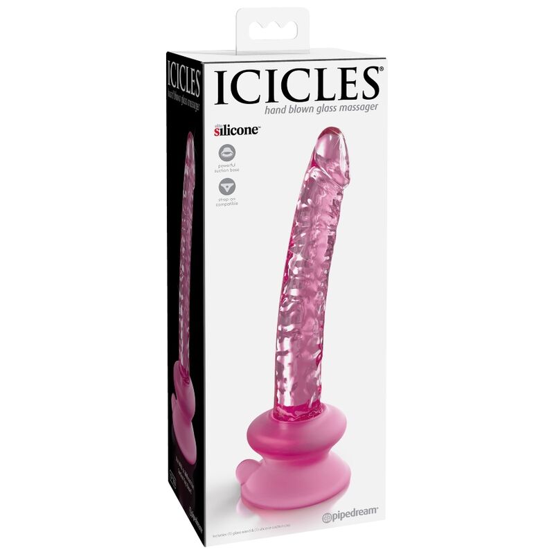 ICICLES - N. 86 DILDO DE VIDRO COM VENTOSA