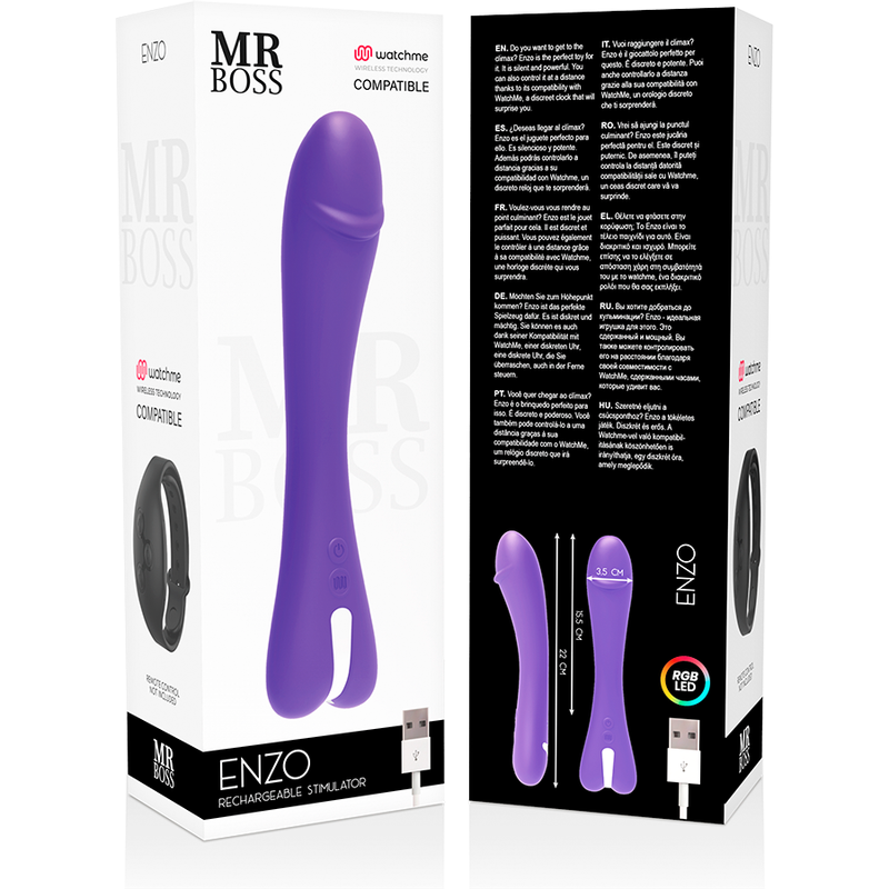 MR BOSS - ENZO VIBRATOR WATCHME TECNOLOGIA SEM FIO COMPATÍVEL