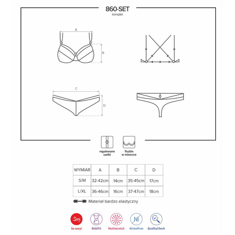 OBSESSIVE - 860 CONJUNTO DUAS PEÇAS PRETO S/M