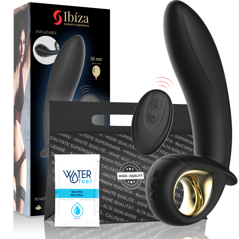 IBIZA - PODEROSO VIBRADOR ANAL/VAGINAL INFLÁVEL COM CONTROLE REMOTO