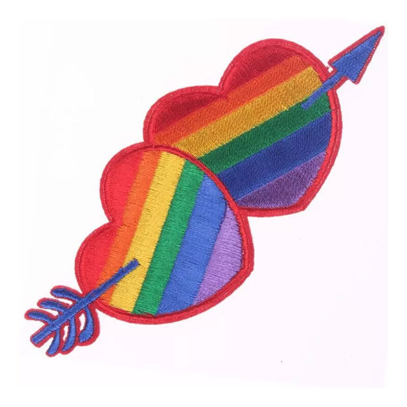 ORGULHO - BANDEIRA LGBT CORAÇÃO PATCH