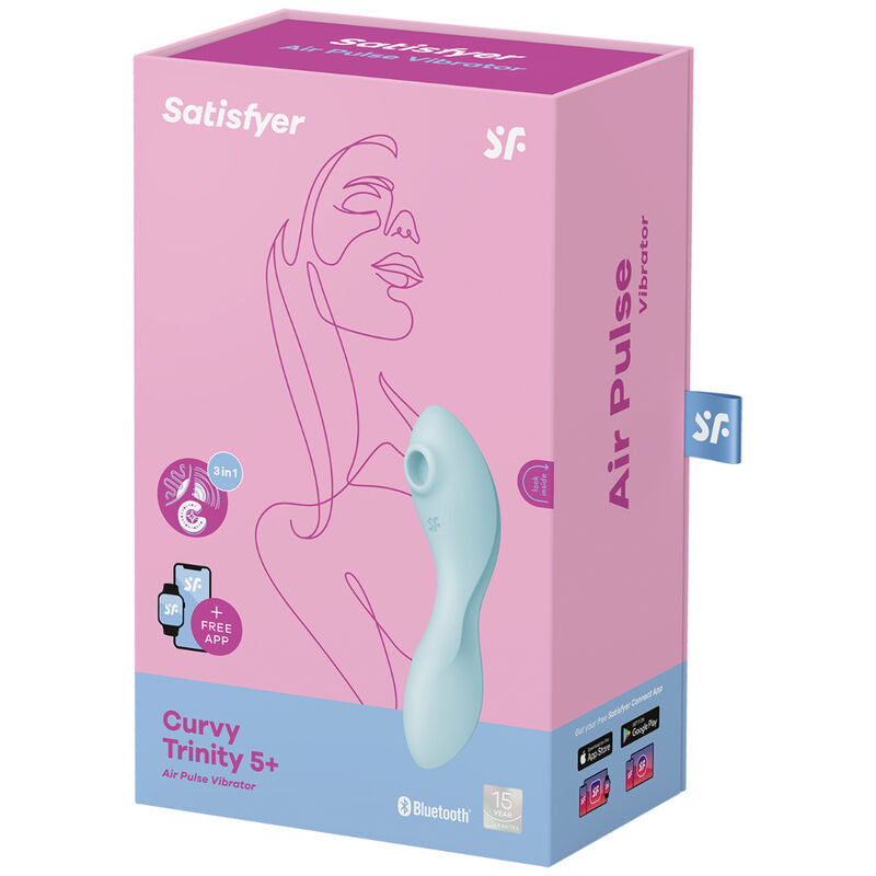 SATISFYER - CURVY TRINITY 5 AIR PULSE ESTIMULADOR E VIBRADOR APP BRANCO