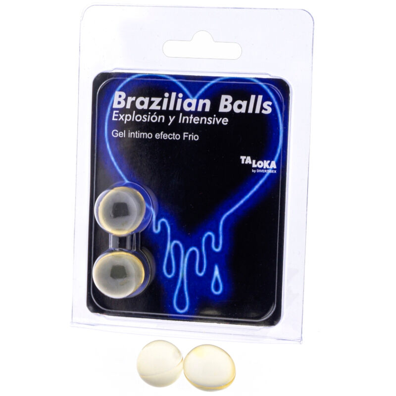 TALOKA - 2 BOLAS BRASILEIRAS GEL EFEITO FRIO E VIBRAÇÃO EXCITANTE