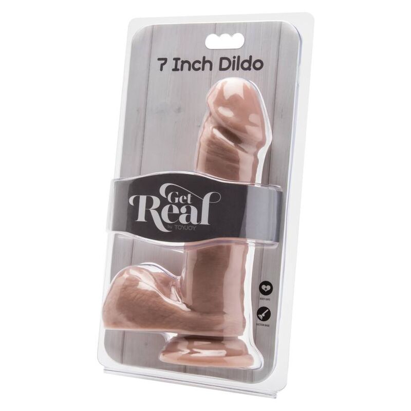 SEJA REAL - DILDO 18 CM COM PELE DE BOLAS