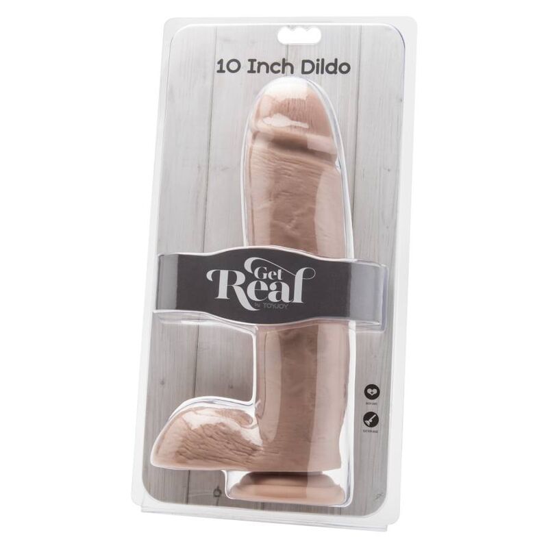 GET REAL - DILDO 25,5 CM COM PELE DE BOLAS