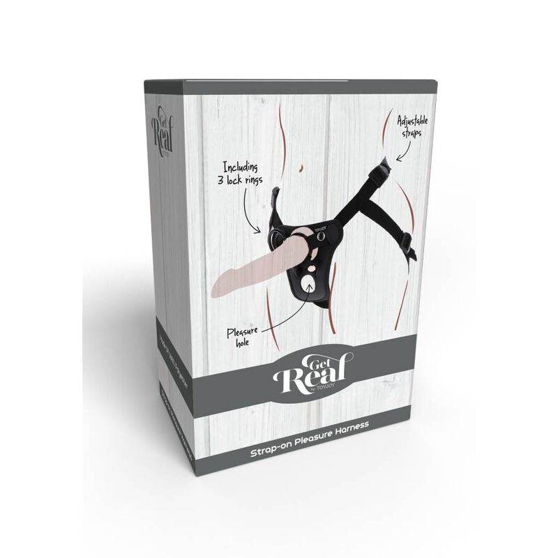 GET REAL - STRAP-ON PLEASURE HARNESS SCHWARZ