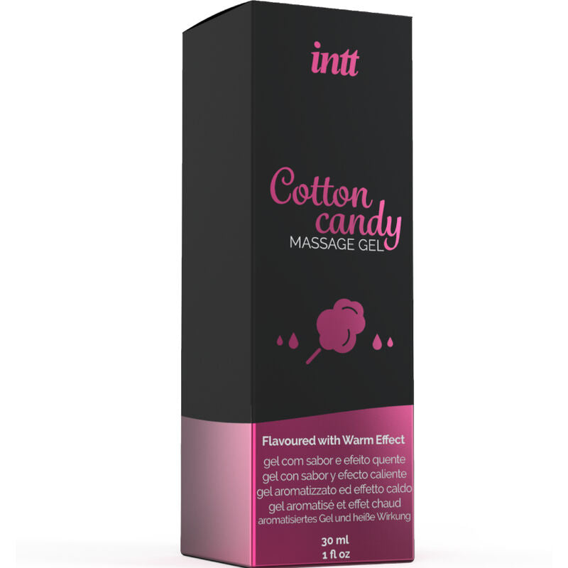 INTT MASSAGEM & SEXO ORAL - GEL DE MASSAGEM COM SABOR ALGODÃO DOCE E EFEITO AQUECEDOR