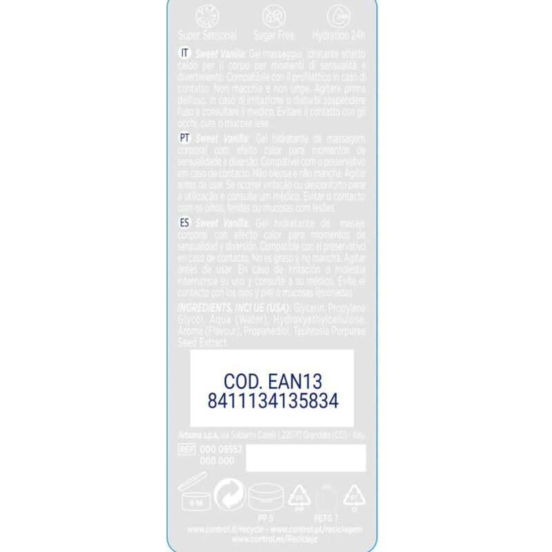 CONTROL - 2 EM 1 MASSAGEM & PRAZER MADAGASCAR DOÇURA 200 ML