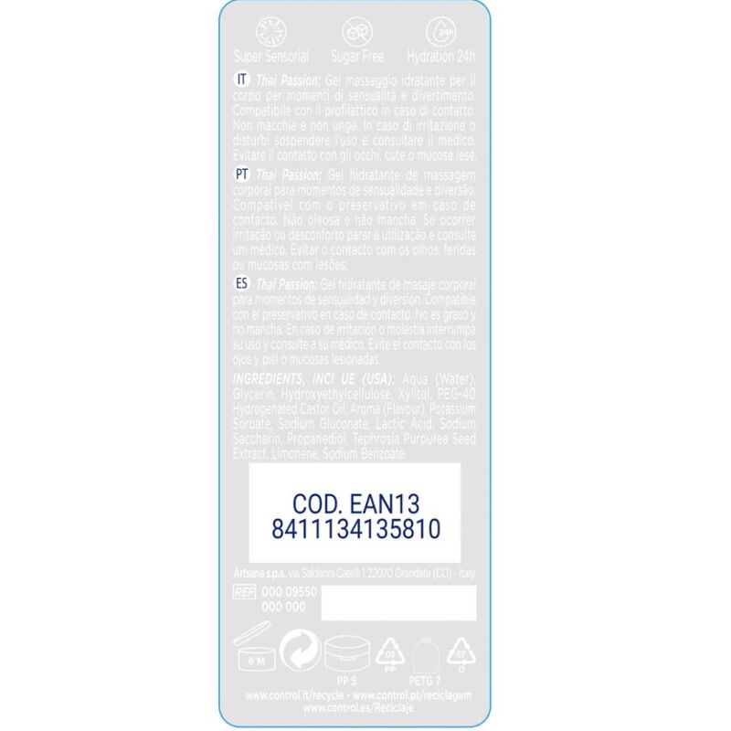 CONTROL - 2 EM 1 MASSAGEM & PRAZER TAILANDÊS PAIXÃO 200 ML