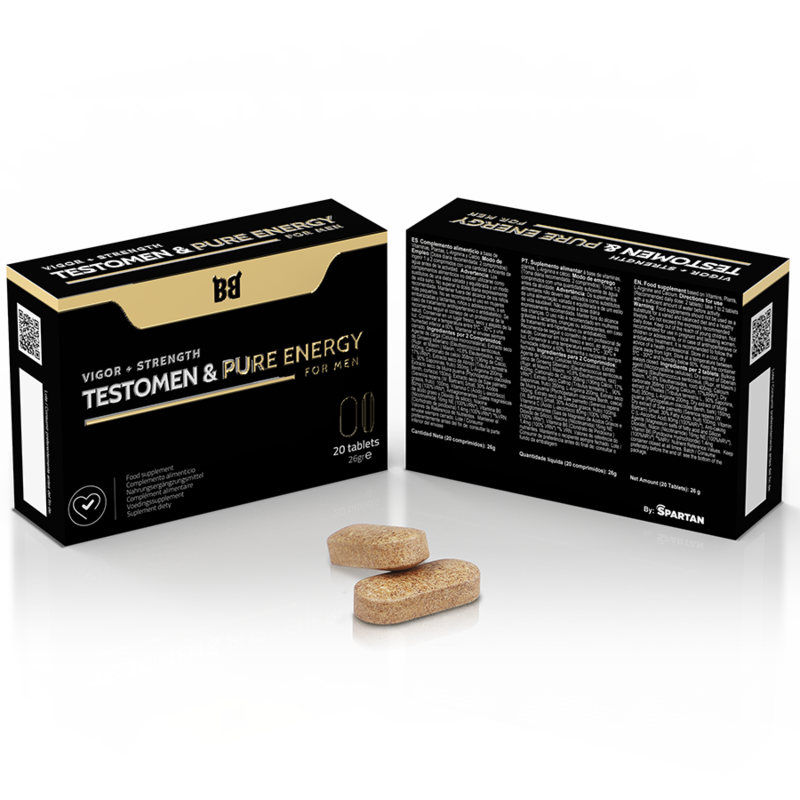 BLACK BULL - TESTOMEN & PURE ENERGY ENHANCER PARA HOMENS 20 CÁPSULAS