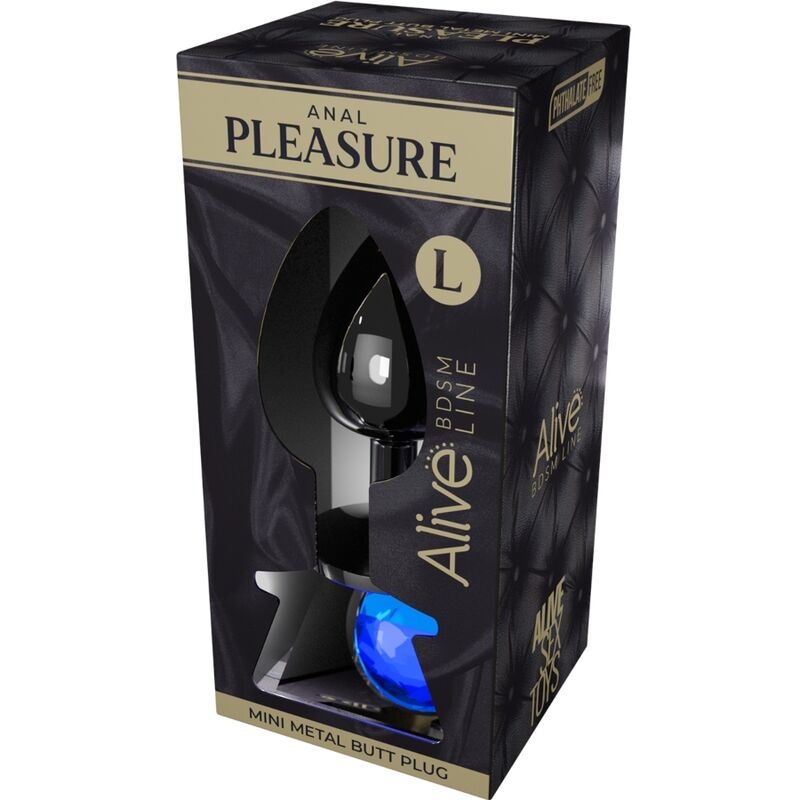 ALIVE - MINI PLUG ANAL PLEASURE METAL AZUL TAMANHO L