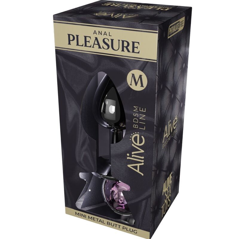 ALIVE - MINI PLUG ANAL PLEASURE METAL ROSA TAMANHO M
