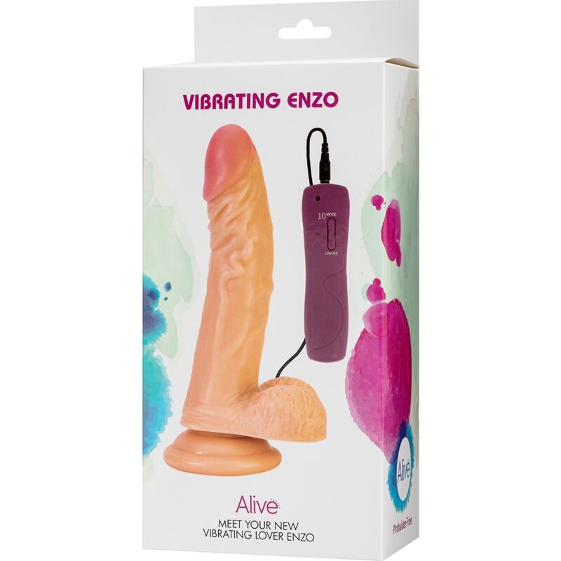 ALIVE - ENZO VIBRADOR DE PÊNIS REALÍSTICO 21 CM
