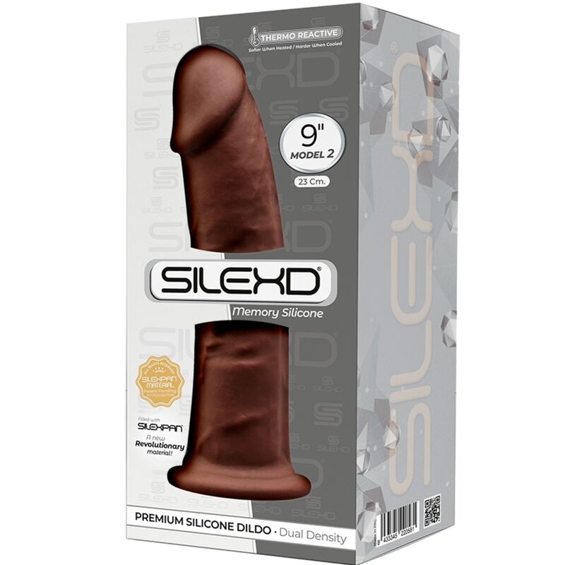 SILEXD - MODELO 2 PÊNIS REALISTA PREMIUM SILEXPAN SILICONE MARROM 23 CM