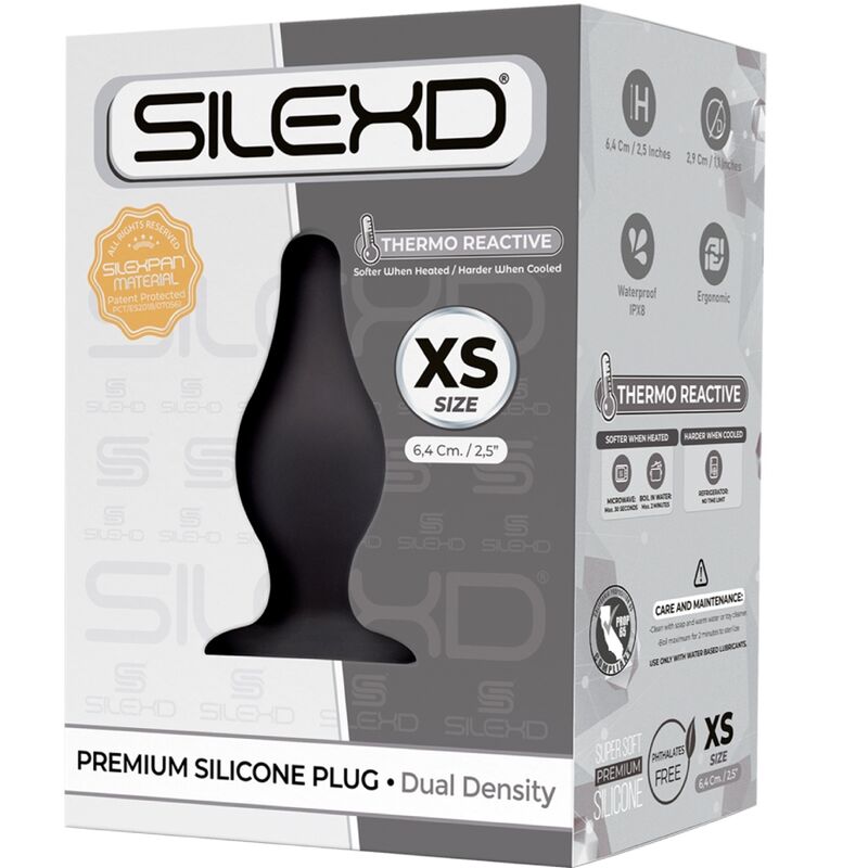 SILEXD - MODELO 2 PLUG ANAL PREMIUM SILEXPAN SILICONE PREMIUM TERMORATIVO TAMANHO XS