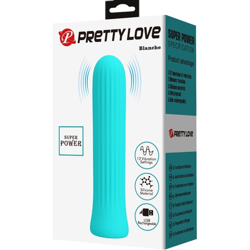 PRETTY LOVE - VIBRADOR ESTIMULADOR BLANCHE BLUE