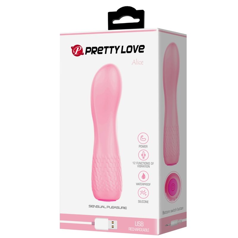 PRETTY LOVE - VIBRADOR RECARREGÁVEL ALICE PINK