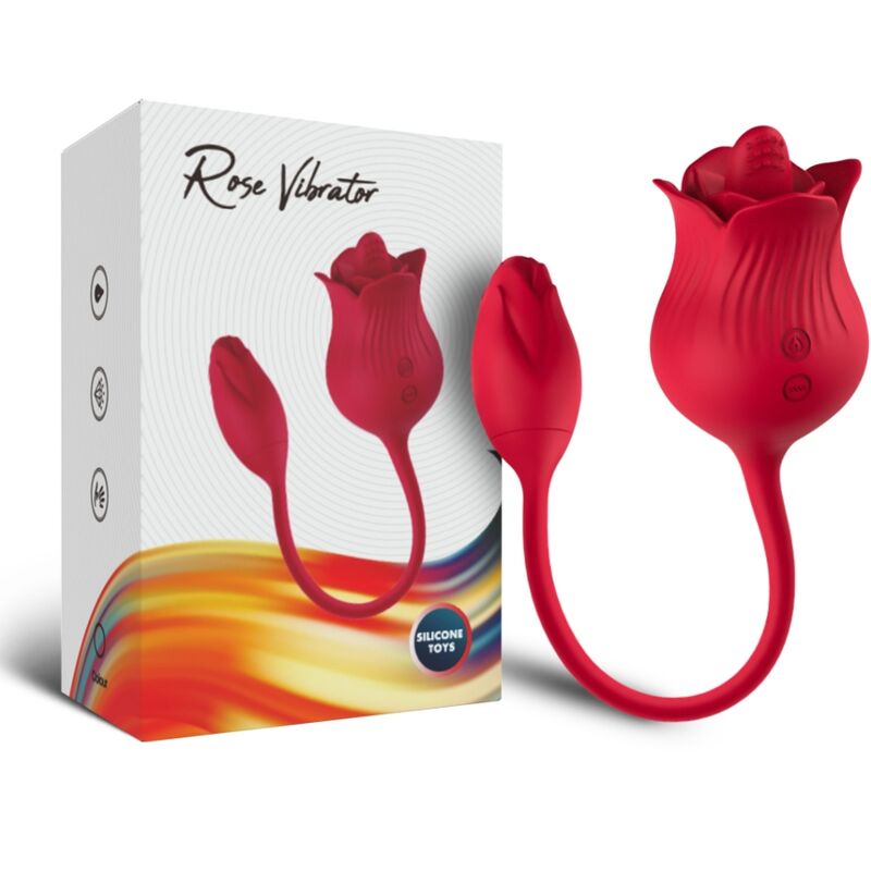 ARMONY - VIBRADOR ESTIMULADOR DE CLITÓRIS ROSA COM CAUDA 10 MODOS VERMELHO