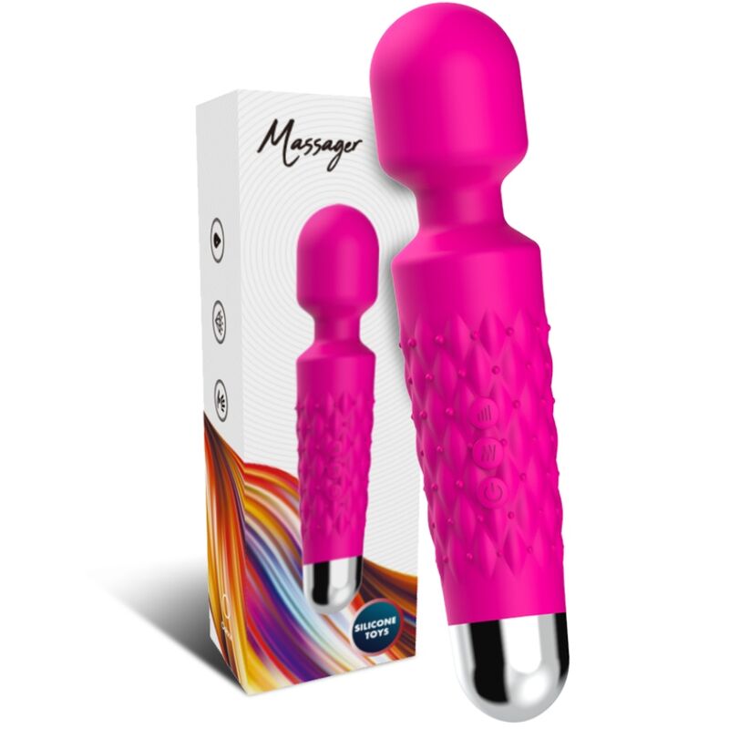 ARMONY - POSTMAN MASSAGEADOR E VIBRADOR SUPER FLEXÍVEL CABEÇA FÚCSIA
