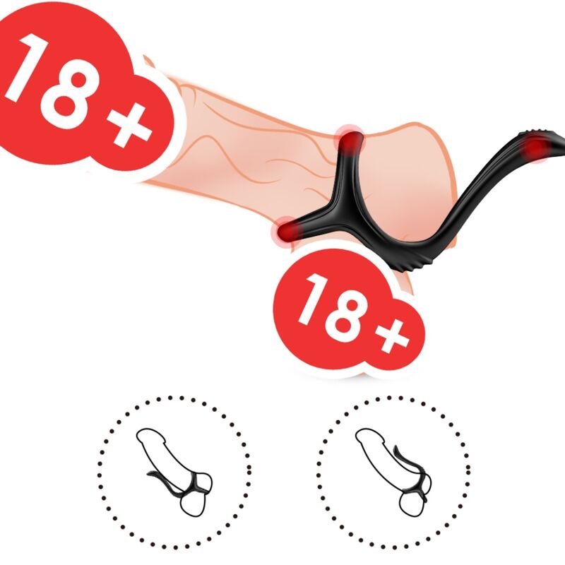 ARMONY - TREASURE ANEL ANAL DUPLO PRETO