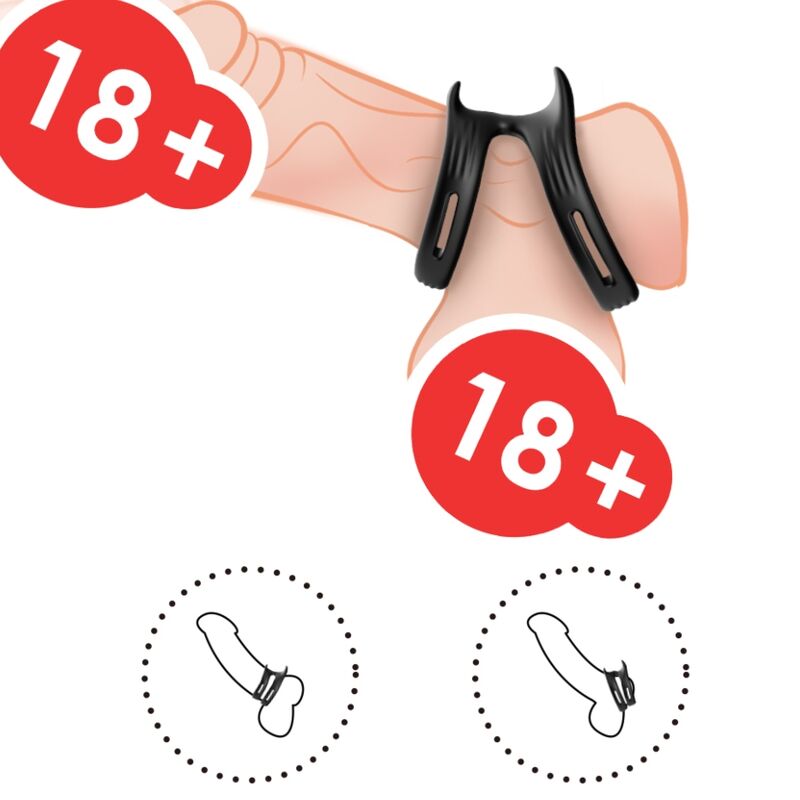 ARMONY - ANEL DUPLO ELÁSTICO DUALRING PRETO