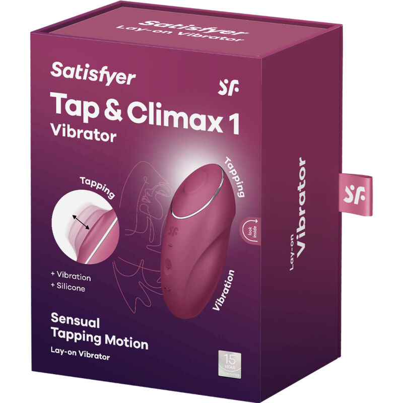SATISFYER - TAP & CLIMAX 1 AUFLEGEVIBRATOR ROT