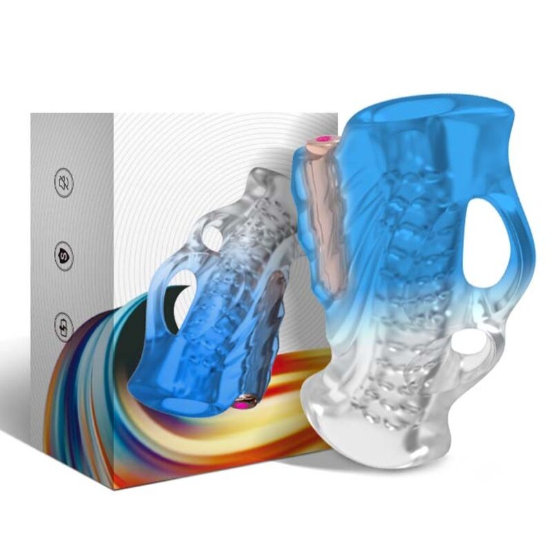 ARMONY - MASTURBADOR DE DEDO E VIBRADOR AZUL GRADIENTE