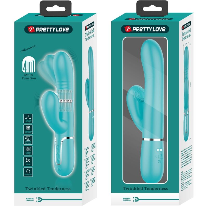 PRETTY LOVE - VIBRADOR MULTIFUNCIONAL PONTO G VERDE ÁGUA