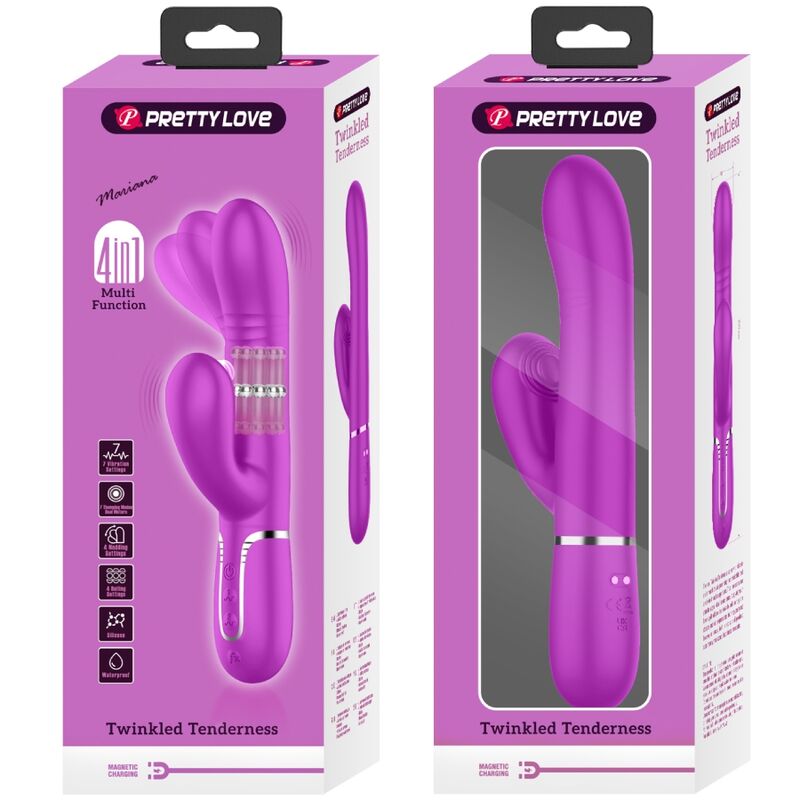 PRETTY LOVE - VIBRADOR MULTIFUNCIONAL PONTO G FÚCSIA