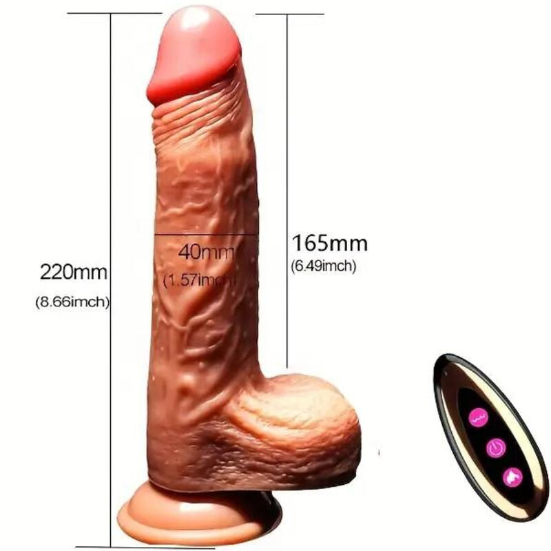 ARMONY - VIBRADOR DILDO REALISTA E CONTROLE REMOTO DE IMPULSO 22,5 CM
