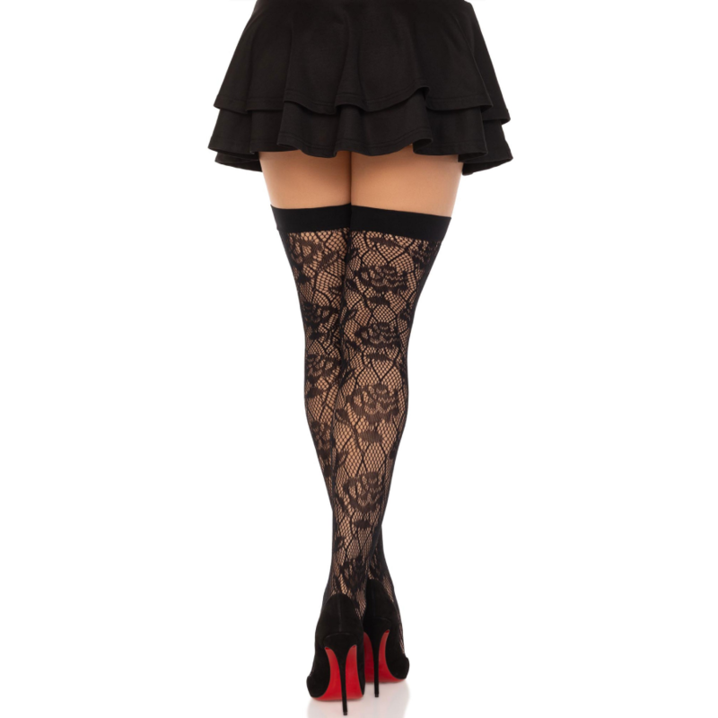 LEG AVENUE - WILD ROSES NETZSTOCK SCHWARZ