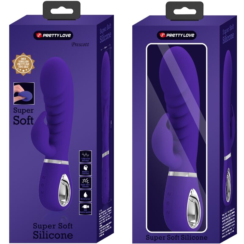 PRETTY LOVE - PRESCOTT MULTIFUNCIONAL VIBRADOR PONTO G ROXO
