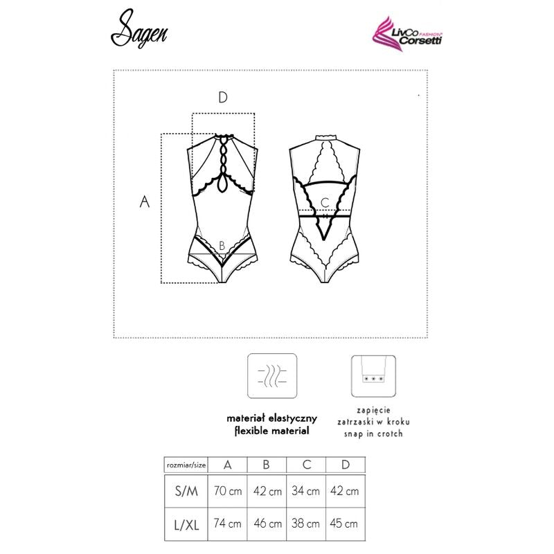 LIVCO CORSETTI FASHION - SAGEN LC 90694 BODY PRETO