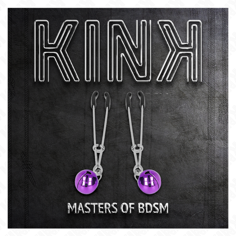 KINK - GRAMPOS DE MAMILOS FINO BELL ROXO 7 CM