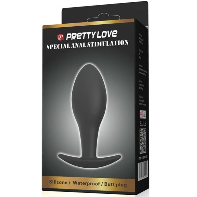 PRETTY LOVE - PLUG ANAL SILICONE ANCHOR 8,5 CM PRETO