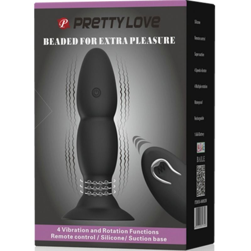 PRETTY LOVE - VIBRADOR PLUG E ROTAÇÃO POR CONTROLE REMOTO
