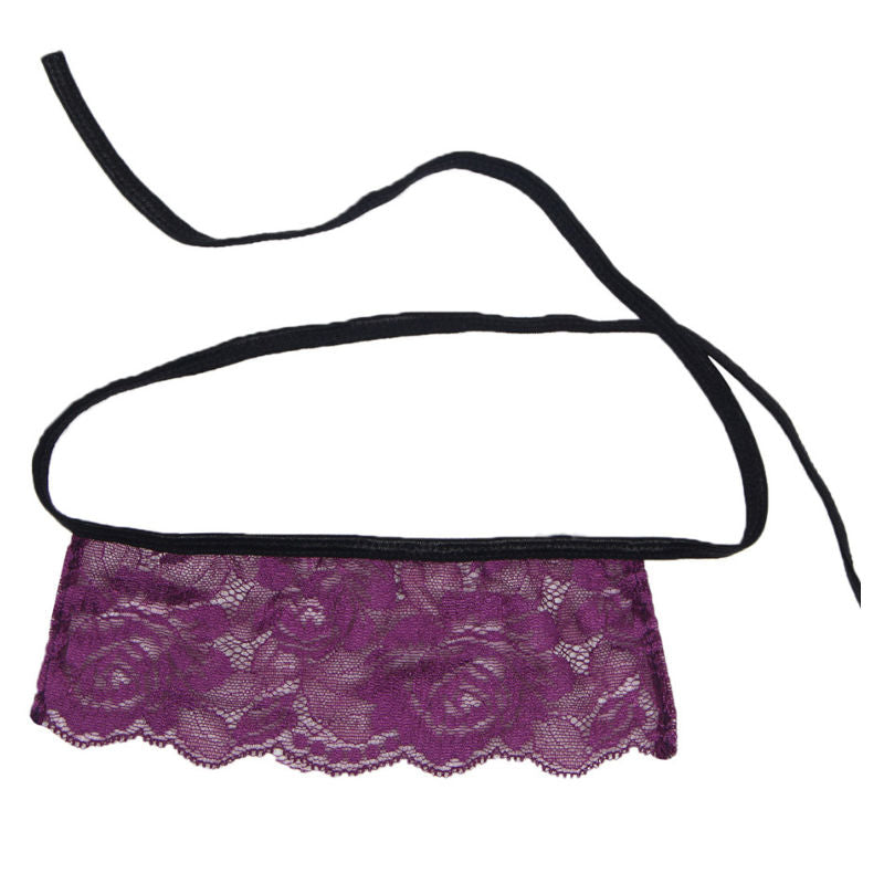 SUBBLIME - CORSET TANGA E VENDA PRETO E ROXO S/M