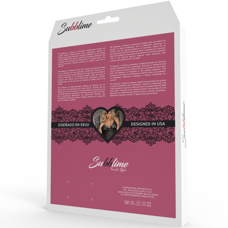 SUBBLIME - CONJUNTO DE CALCINHA E TOP COM TIRAS QUEEN PLUS