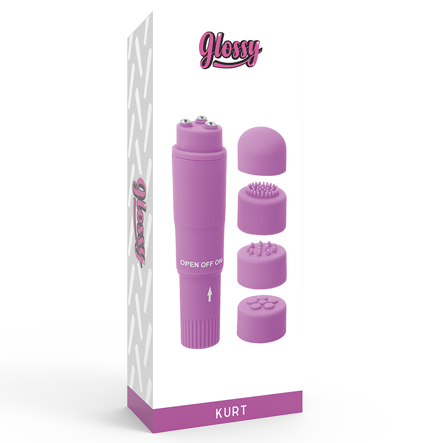 GLOSSY - KURT POCKET MASSAGER ROXO