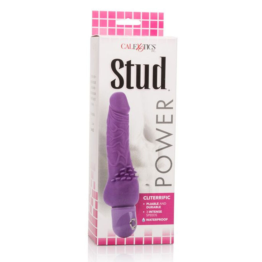 CALEXOTICS - VIBRADOR POWER STUD CLITERRIFIC ROXO