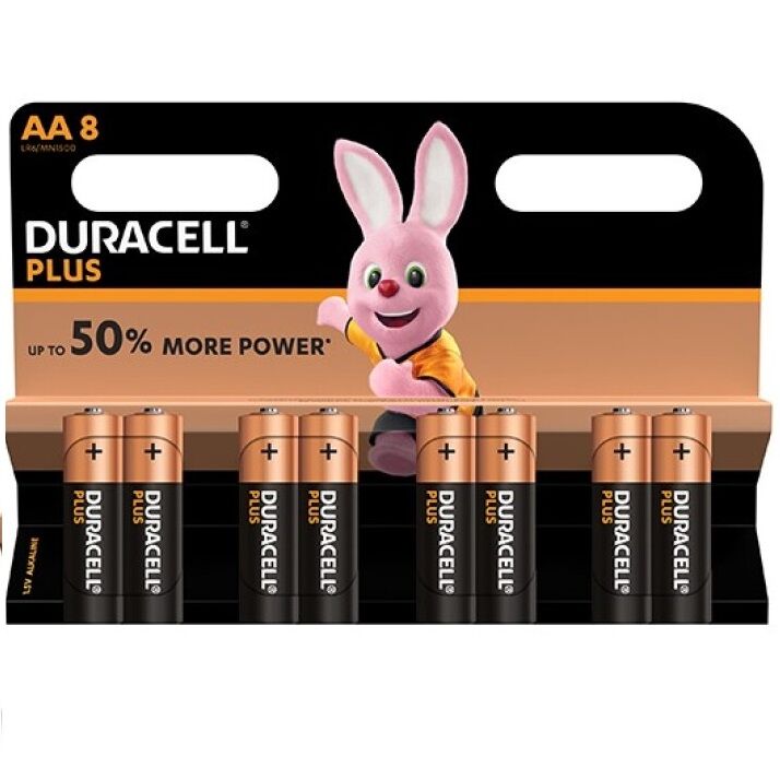 DURACELL - PILHA PLUS POWER AA LR6 8 UNIDADES
