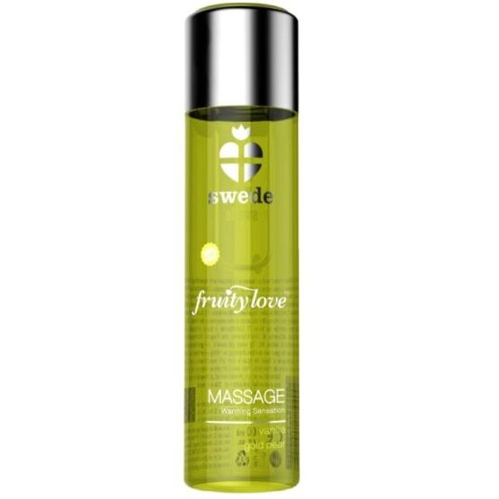 SWEDE - ÓLEO DE MASSAGEM COM EFEITO AQUECEDOR FRUITY LOVE BAUNILHA E PÊRA DOURADA 60 ML.