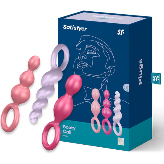 SATISFYER - CONJUNTO DE PLUGUES ANAL 3 PEÇAS TRICOLOR