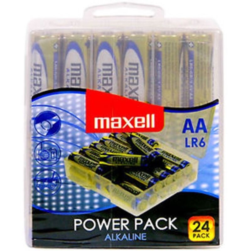 MAXELL - PILHA ALCALINA AA LR6 PACK * 24 PILHAS