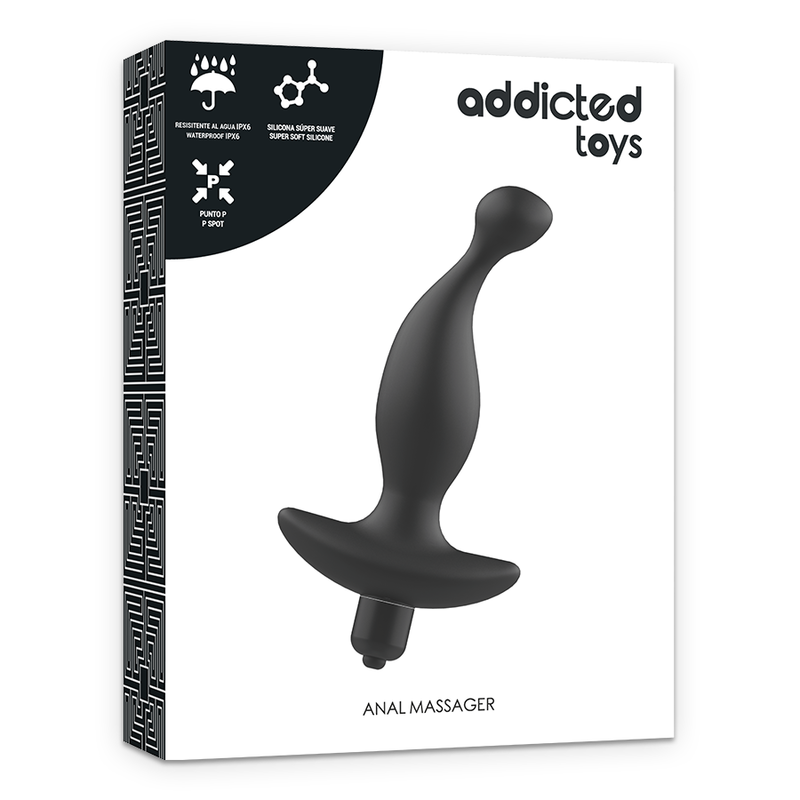 ADDICTED TOYS - MASSAGEADOR ANAL COM VIBRAÇÃO PRETA MODELO 1